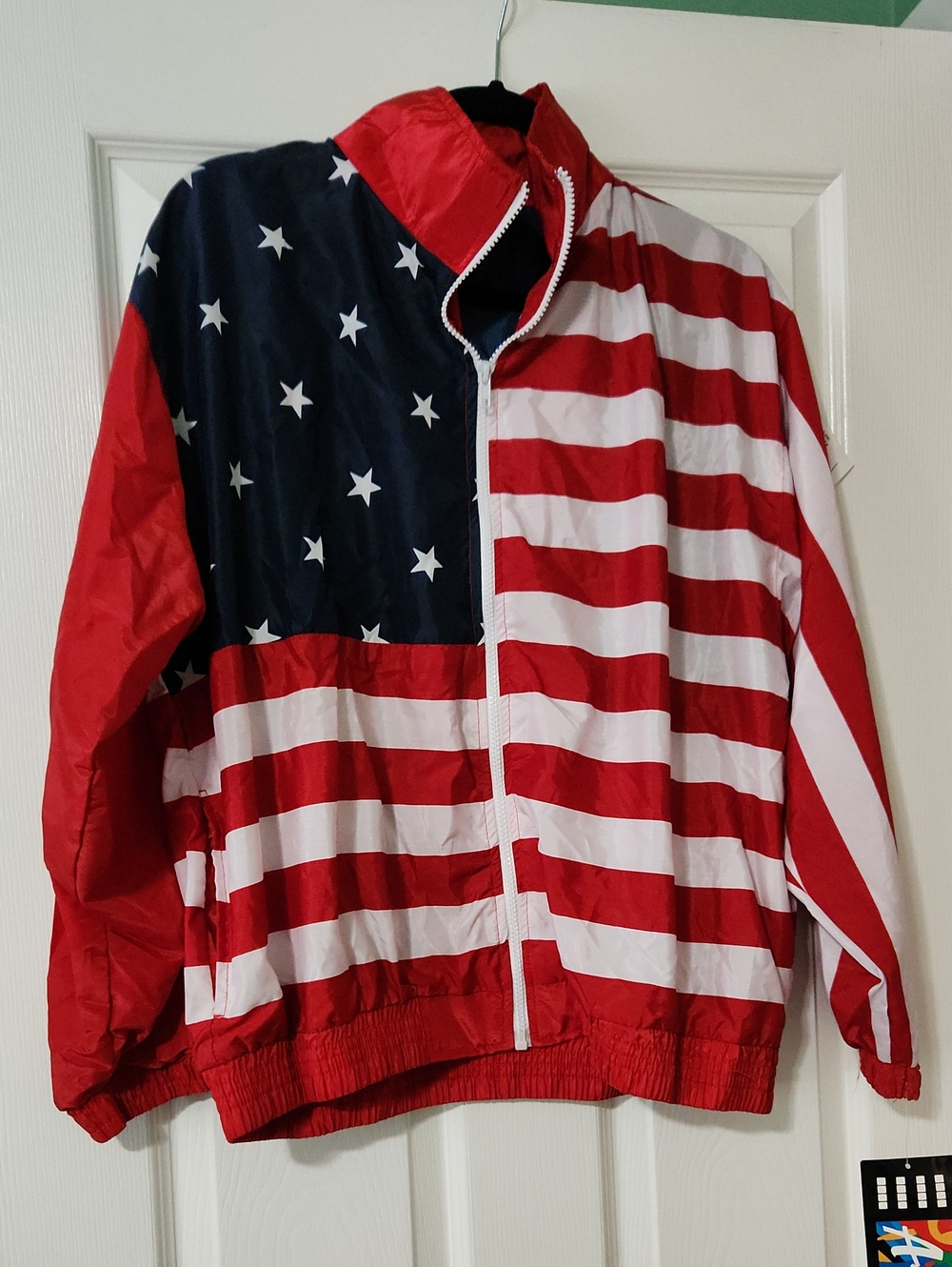 Argee Sports American Flag Windbreaker Jacket